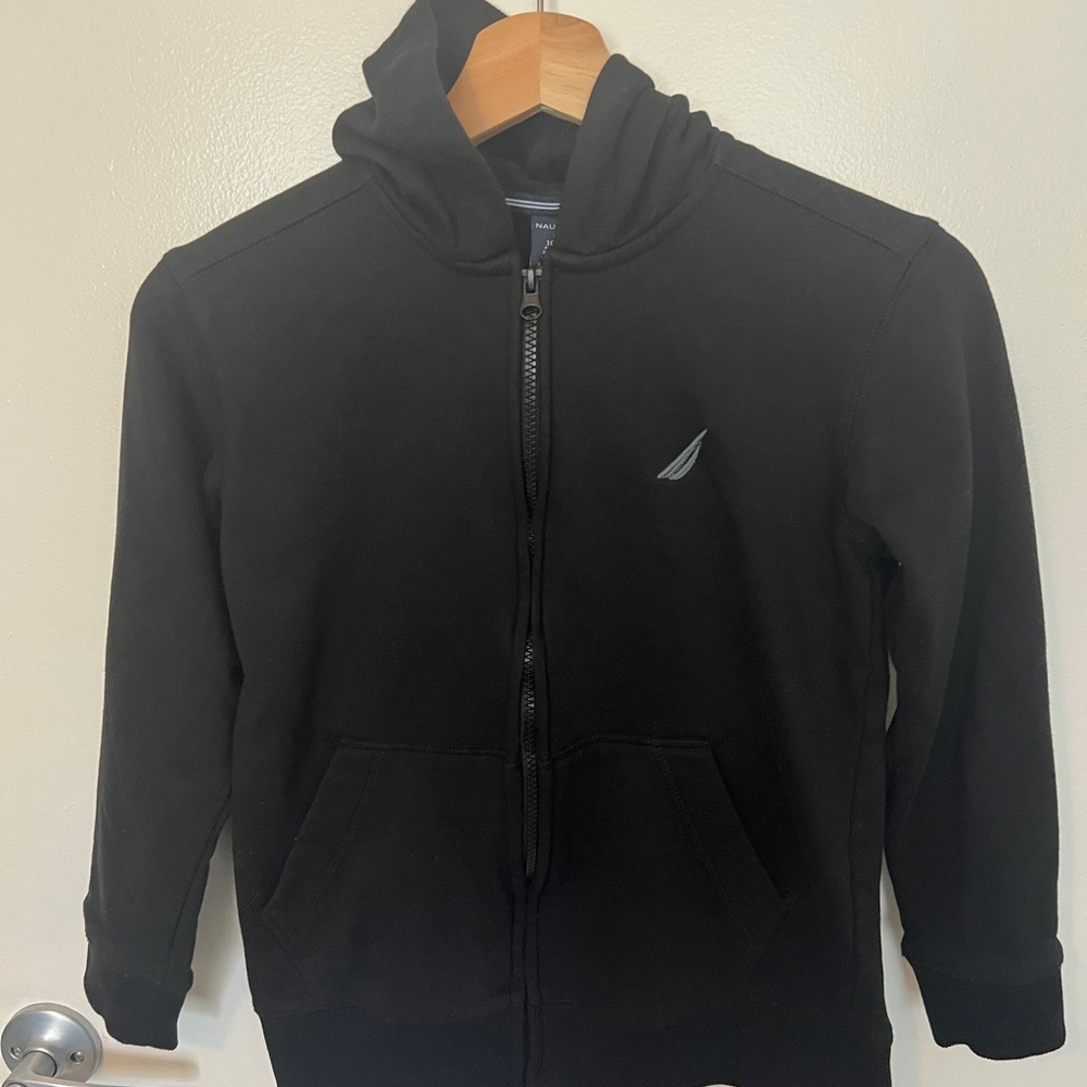 Nautica Youth Black Zip-Up Hoodie